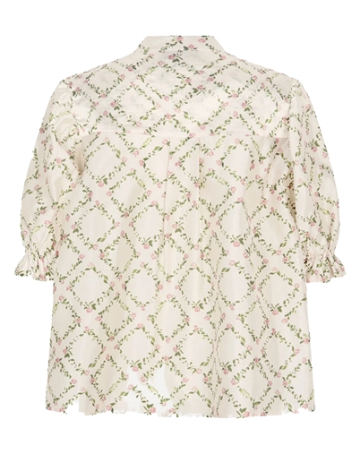 Stine Goya - Flat Texture Bluse - Sakura Check Pink